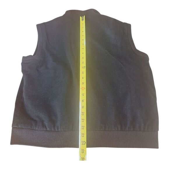 Austin Reed London Wool Cashmere Full Zip Vest with Pockets Men's Large Black - Picture 11 of 16